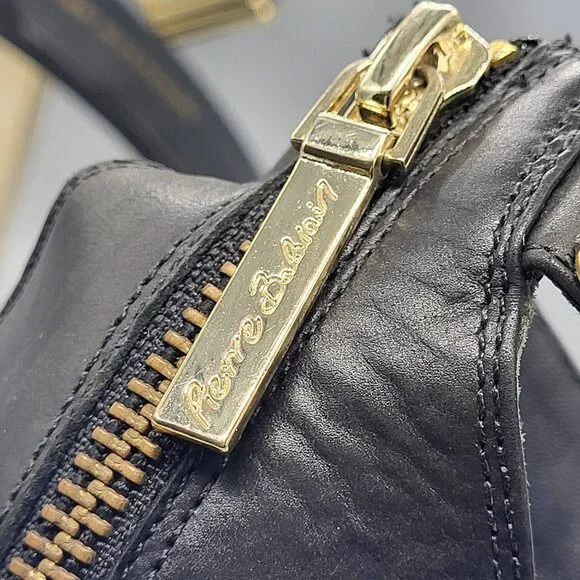 Pierre Balmain Faceted Gold Ankle Strap Heels